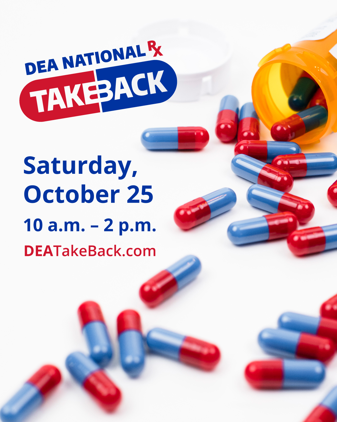 National Drug Take Back Day is October 25, 2025 this fall.